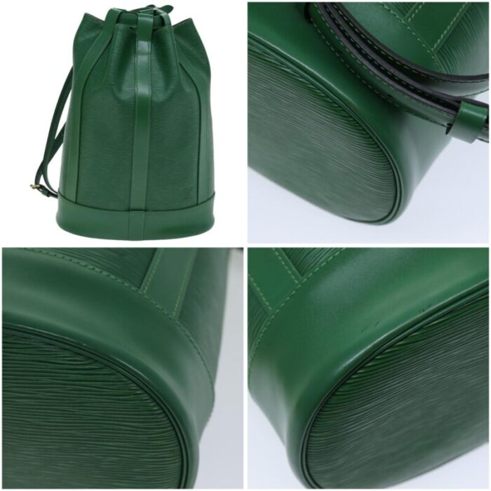 louis vuitton epi randonnee pm shoulder bag green m52354 lv auth 75275 5694