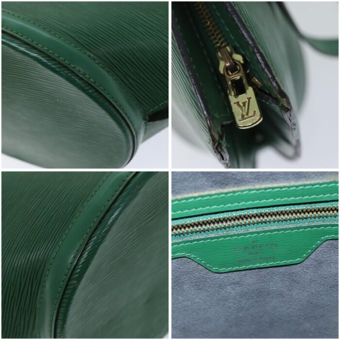 louis vuitton epi saint jacques shopping shoulder bag green m52264 lv auth 76074 4169