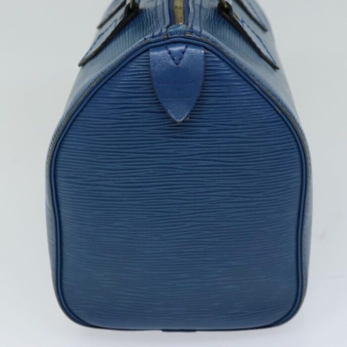 louis vuitton epi speedy 25 hand bag toledo blue m43015 lv auth 76071 0726