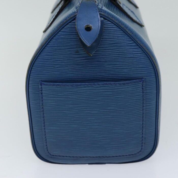 louis vuitton epi speedy 25 hand bag toledo blue m43015 lv auth 76071 1424