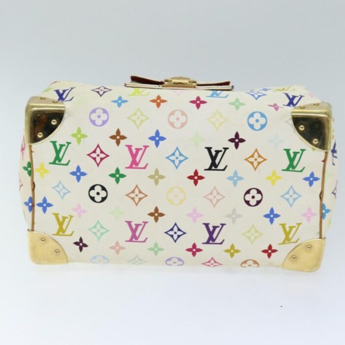 louis vuitton monogram multicolor speedy 30 hand bag white m92643 auth yk12808 5728