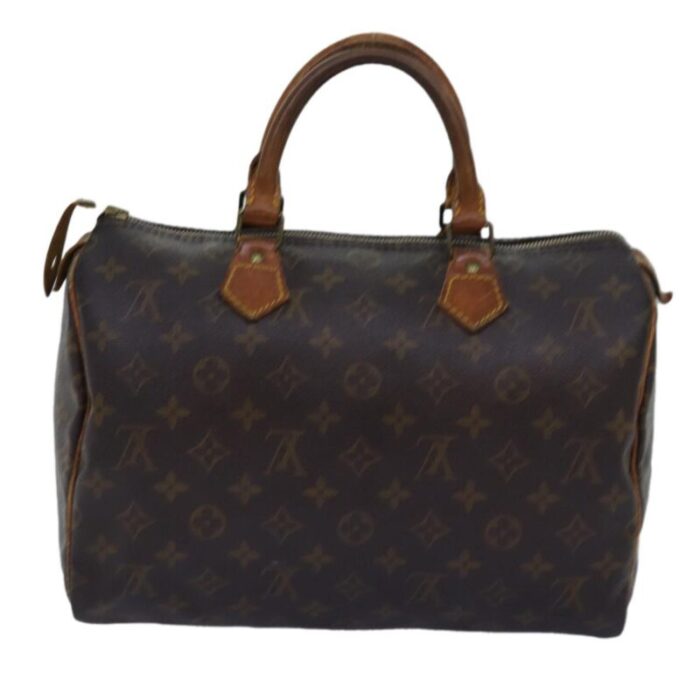 louis vuitton monogram speedy 30 hand bag m41526 lv auth 76057 2212