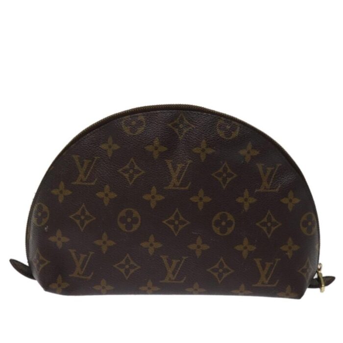 louis vuitton monogram trousse demi ronde cosmetic pouch m47520 lv auth 76931 6745