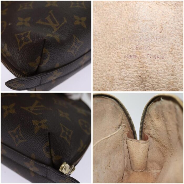 louis vuitton monogram trousse demi ronde cosmetic pouch m47520 lv auth 76931 9464