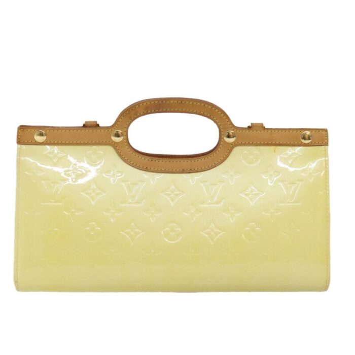 louis vuitton monogram vernis roxbury drive hand bag perle m91374 lv auth 75364 7660