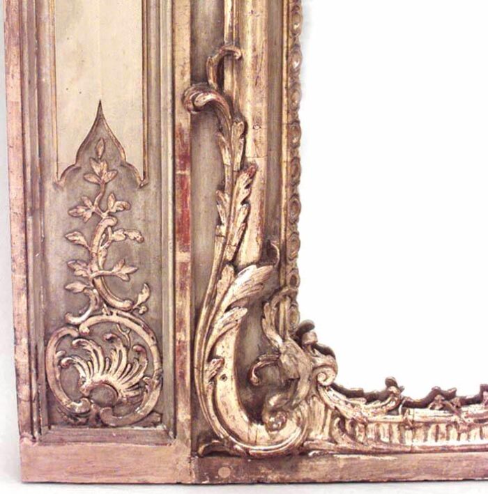 louis xvi style painted and gilt trumeau wall mirror 6294