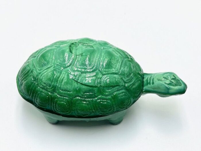 malachite glass turtle jewellery box from kurt schlevogt 1970s 5