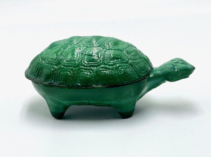 malachite glass turtle jewellery box from kurt schlevogt 1970s 6