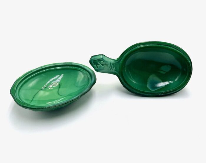 malachite glass turtle jewellery box from kurt schlevogt 1970s 7