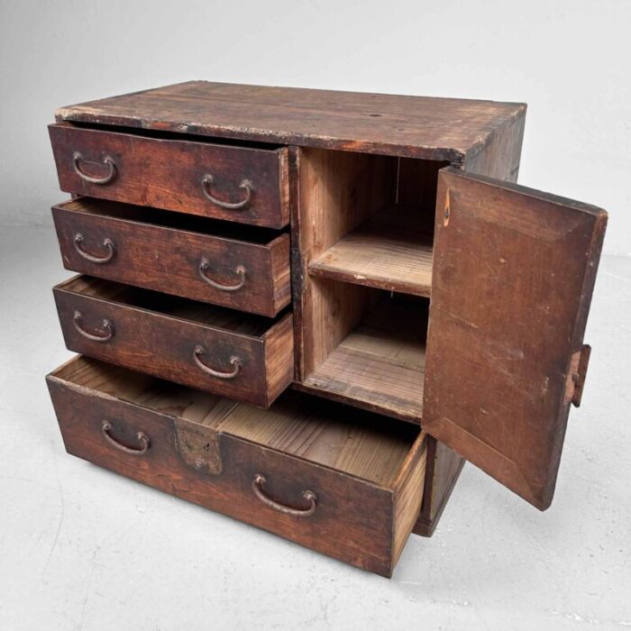 meiji period traditional japanese tansu storage chest 1890s 2236