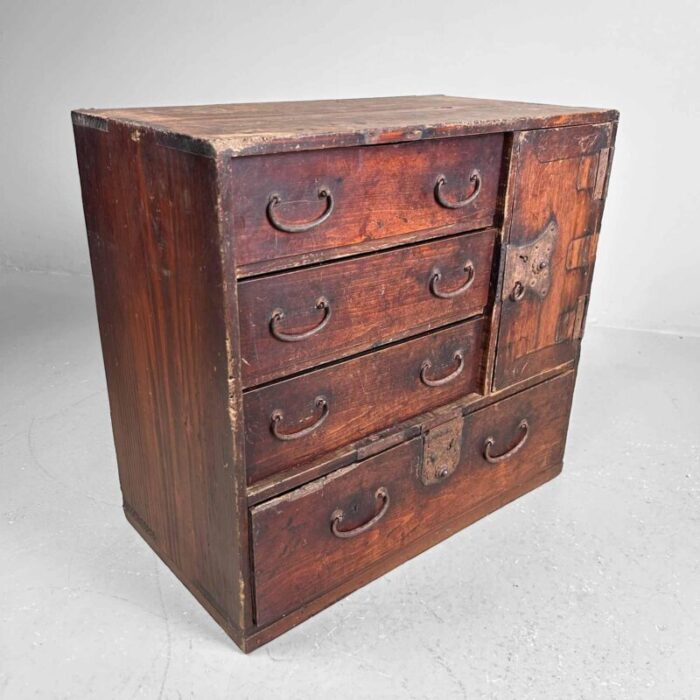 meiji period traditional japanese tansu storage chest 1890s 8196