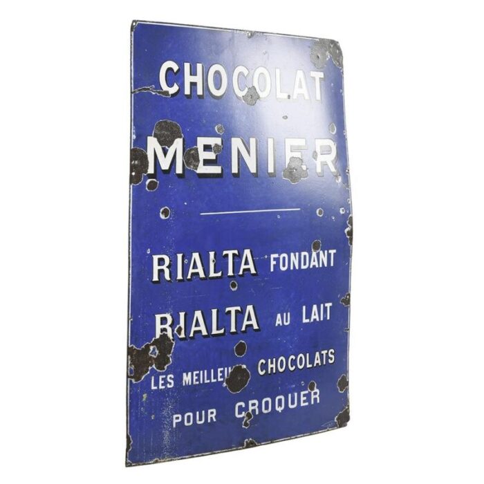 menier chocolate enameled sheet metal plate 2