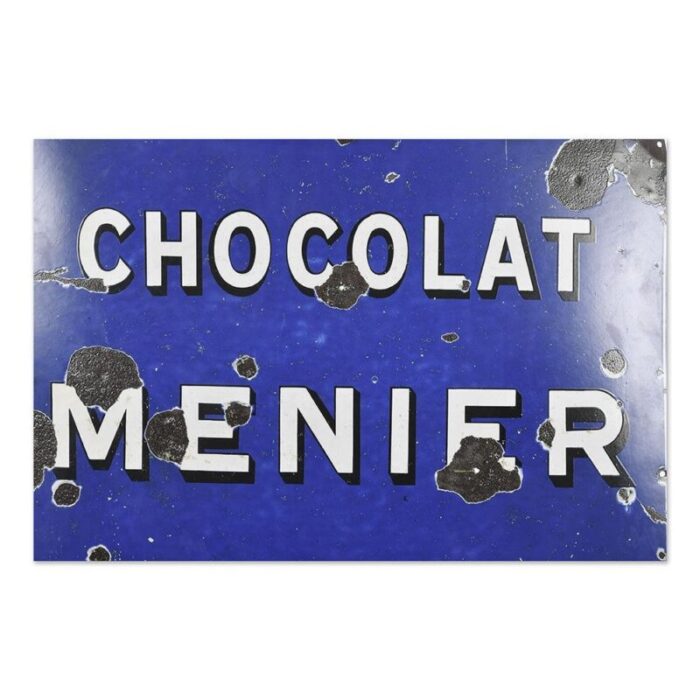 menier chocolate enameled sheet metal plate 3