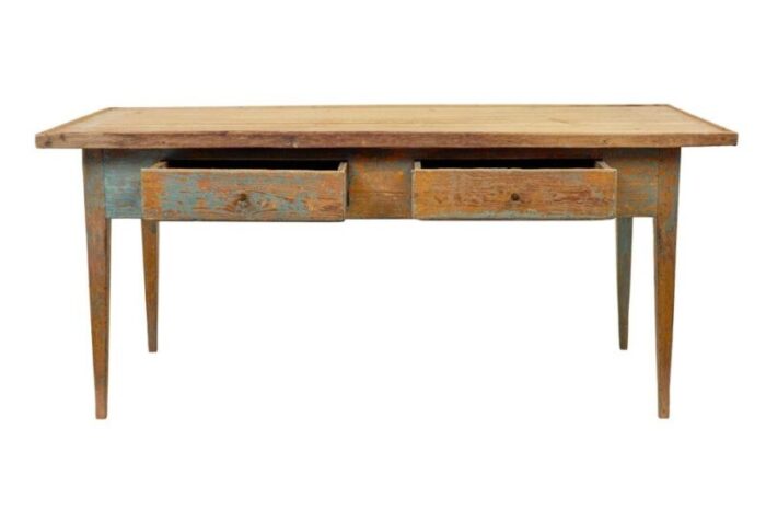 mid 19th century swedish pine bakers table 0888