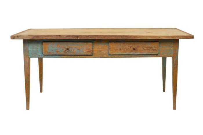 mid 19th century swedish pine bakers table 3247