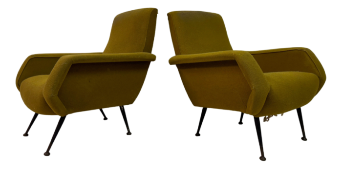 mid century armchairs 1960s set of 2 4389