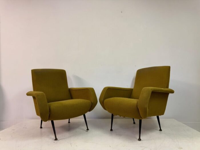 mid century armchairs 1960s set of 2 4710