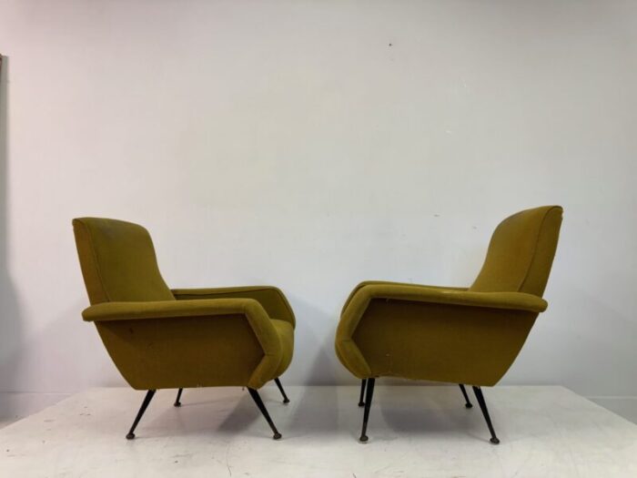 mid century armchairs 1960s set of 2 7572