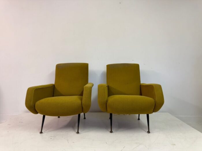 mid century armchairs 1960s set of 2 8470