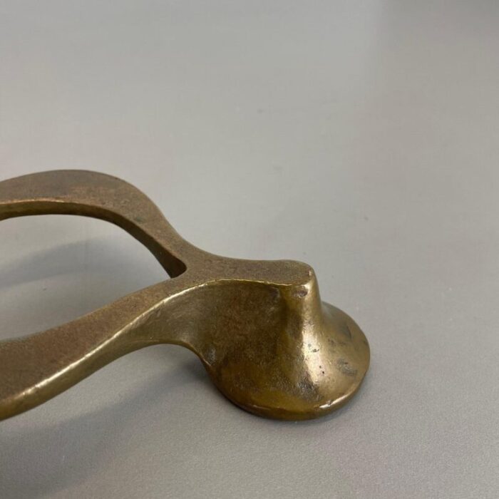 mid century brutalist bronze candleholder by michael harjes 1960s 19