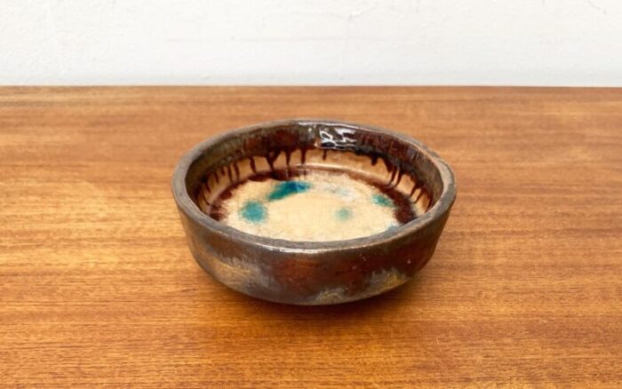 mid century brutalist german studio pottery bowl from goebel 1960s 15