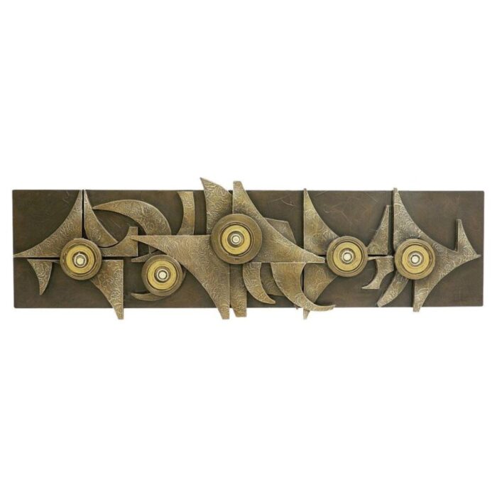 mid century brutalist wall art sculpture 1970s 1