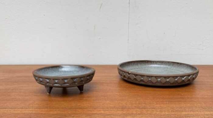 mid century danish studio pottery bowls from frank keramik 1960s set of 2 19