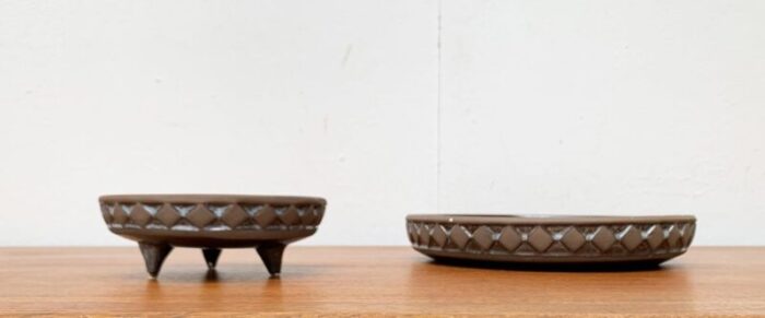 mid century danish studio pottery bowls from frank keramik 1960s set of 2 2 1