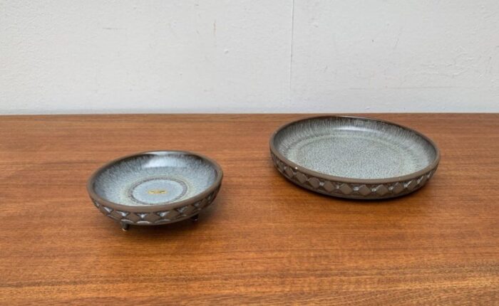 mid century danish studio pottery bowls from frank keramik 1960s set of 2 3 1