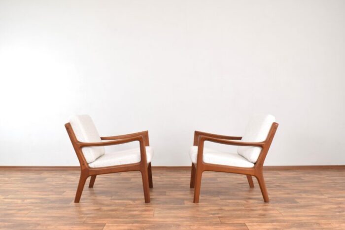 mid century danish teak lounge chairs by ole wanscher for cado 1960s set of 2 0698