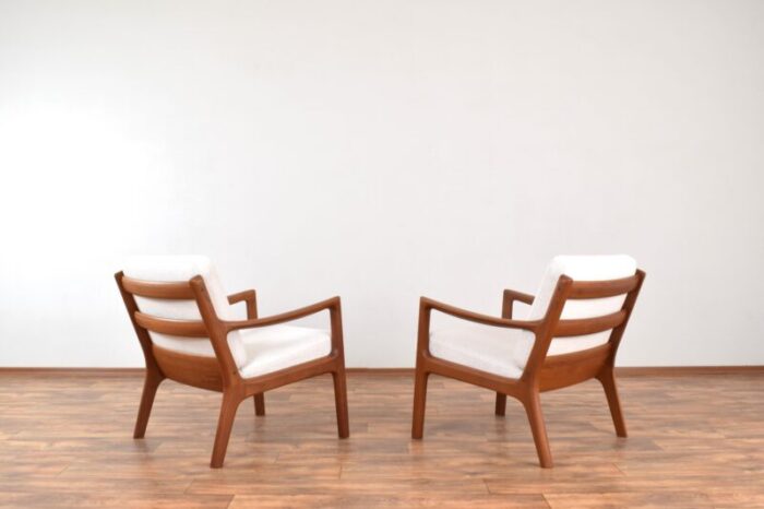 mid century danish teak lounge chairs by ole wanscher for cado 1960s set of 2 9605