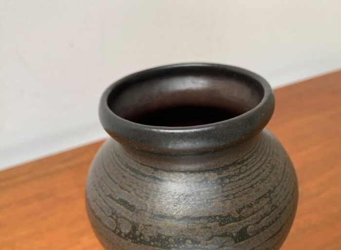 mid century eastern german gdr pottery vase from strehla keramik 1960s 10