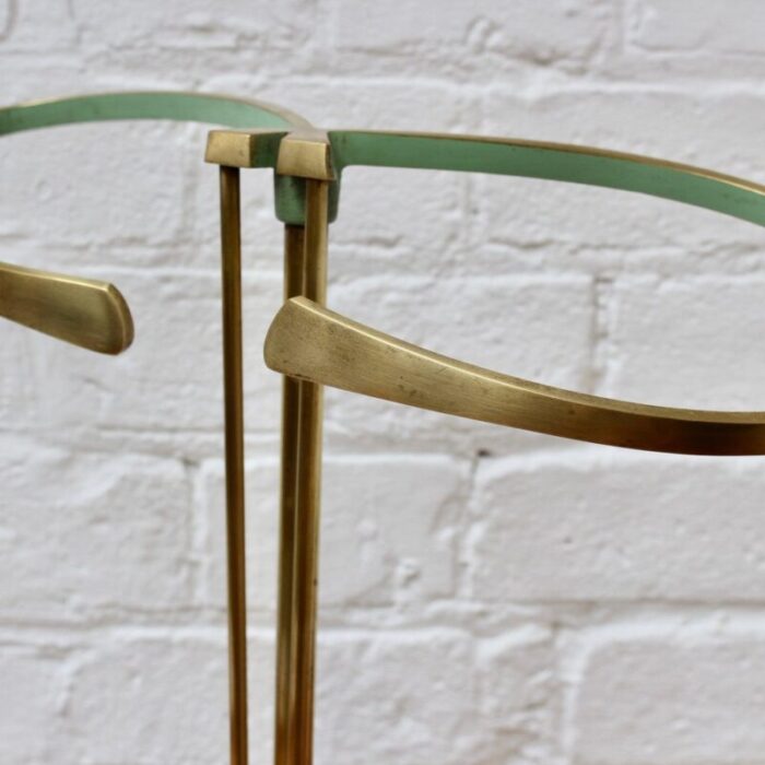 mid century modern brass umbrella stand attributed to artes h h seefried steppach 1950s 10