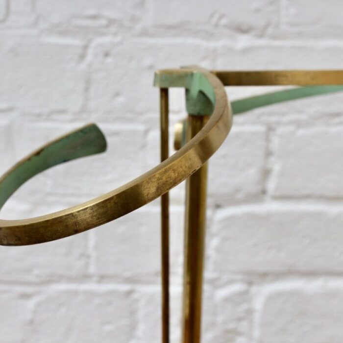 mid century modern brass umbrella stand attributed to artes h h seefried steppach 1950s 11