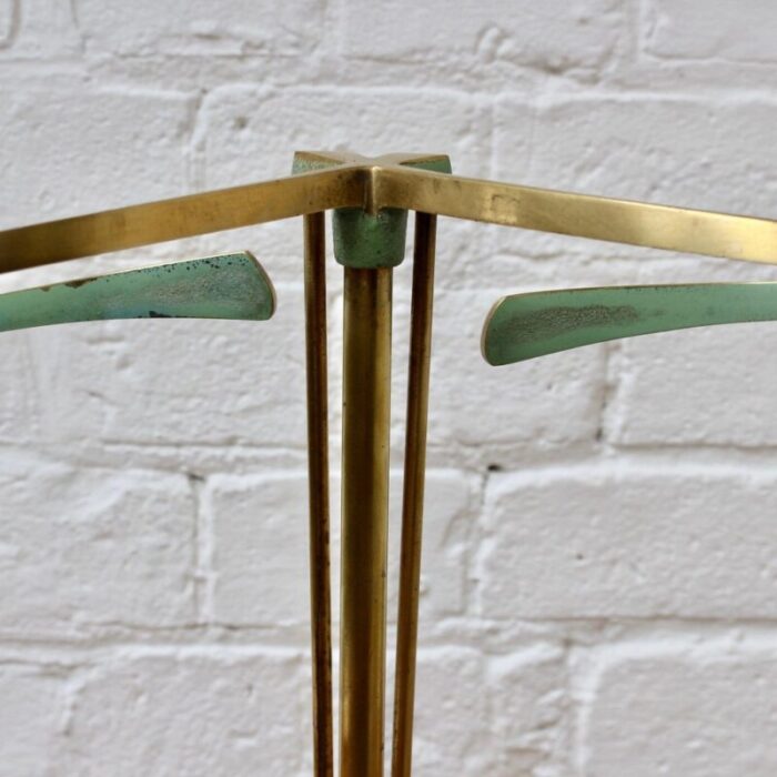 mid century modern brass umbrella stand attributed to artes h h seefried steppach 1950s 12