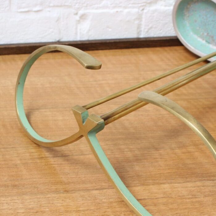 mid century modern brass umbrella stand attributed to artes h h seefried steppach 1950s 13