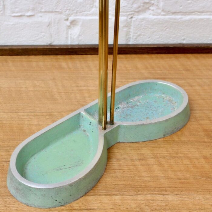 mid century modern brass umbrella stand attributed to artes h h seefried steppach 1950s 7