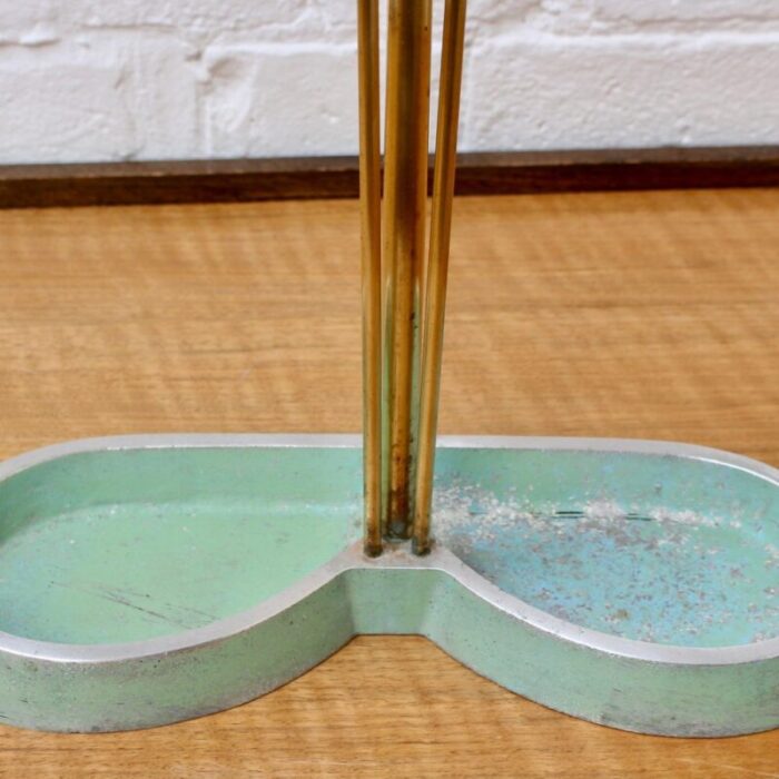 mid century modern brass umbrella stand attributed to artes h h seefried steppach 1950s 8