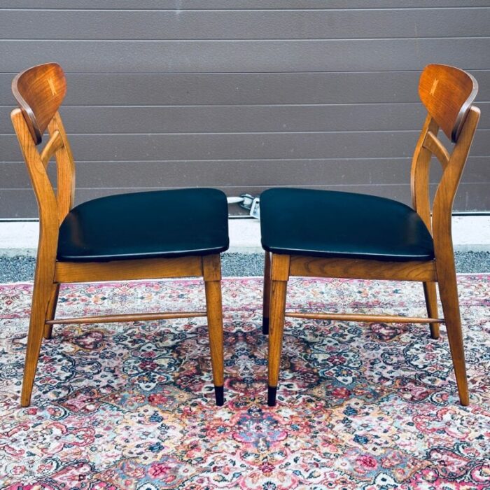 mid century modern lane acclaim dining side chairs a pair 1823