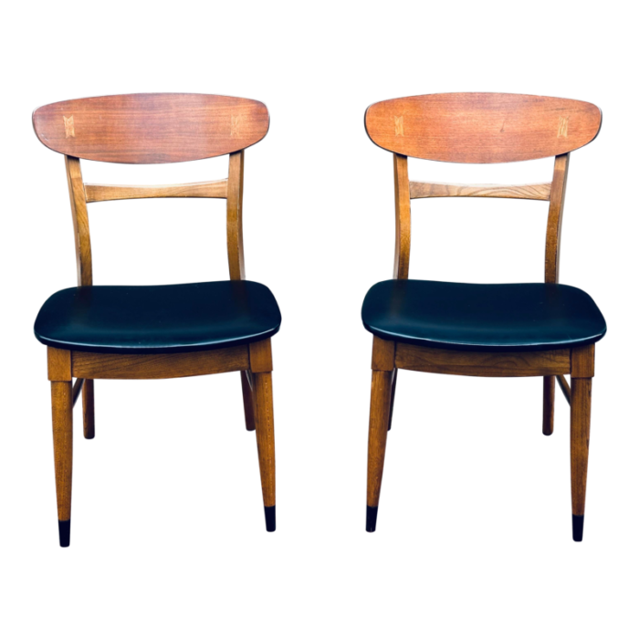 mid century modern lane acclaim dining side chairs a pair 3375