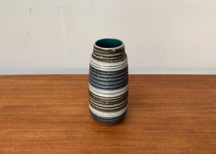 mid century west german pottery wgp fat lava vase from scheurich 1960s 4