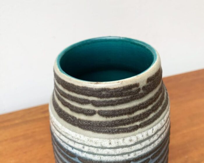 mid century west german pottery wgp fat lava vase from scheurich 1960s 5