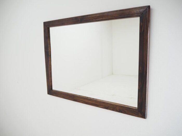 mid century wooden wall mirror 1960s 6 1