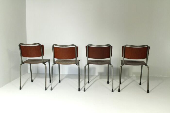 model 106 chairs by w h gispen for delft 1950s set of 4 2655