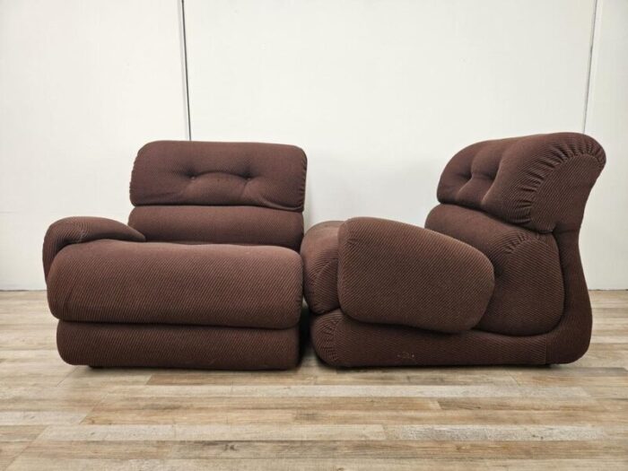 modular fabric sofa with five seats 1970s set of 5 4291