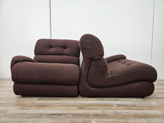 modular fabric sofa with five seats 1970s set of 5 4888