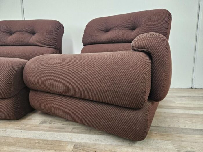 modular fabric sofa with five seats 1970s set of 5 5275