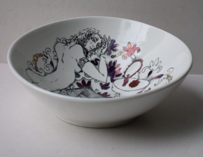 morning 2008 bowl in painted porcelain by ieva liepina 1