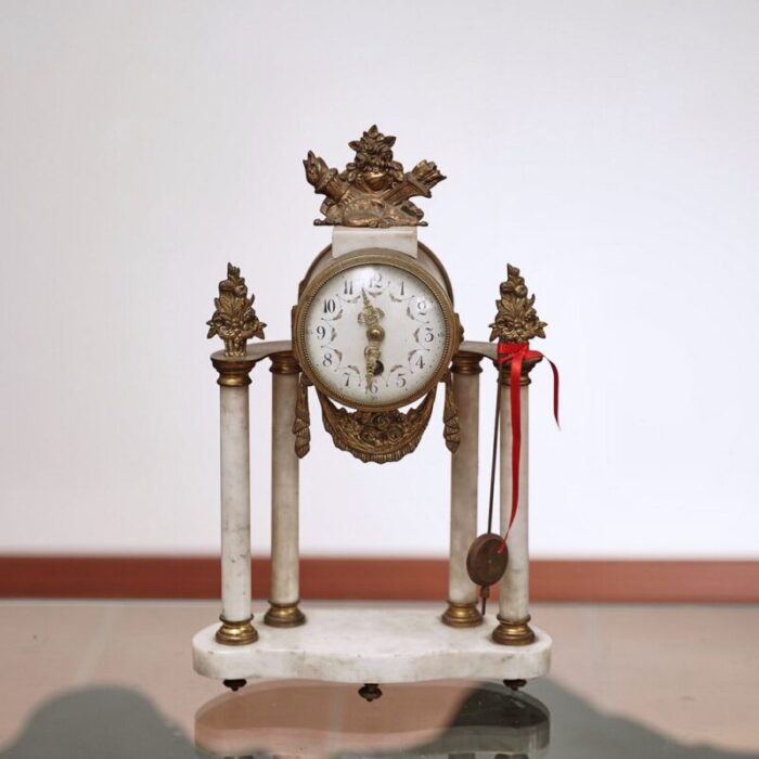 napoleon iii table clock in ceramic 1