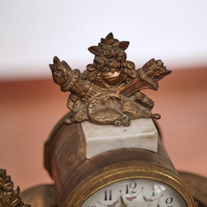 napoleon iii table clock in ceramic 5